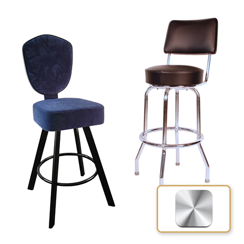 Chairs on metal frame